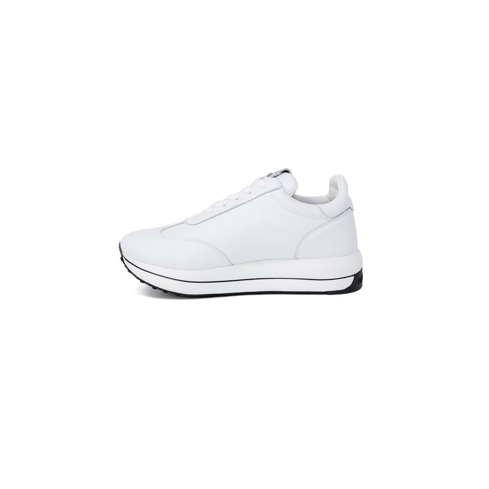 Love Moschino White Leather Low Top Sneakers Curated Luxury Accessories by Orvyn