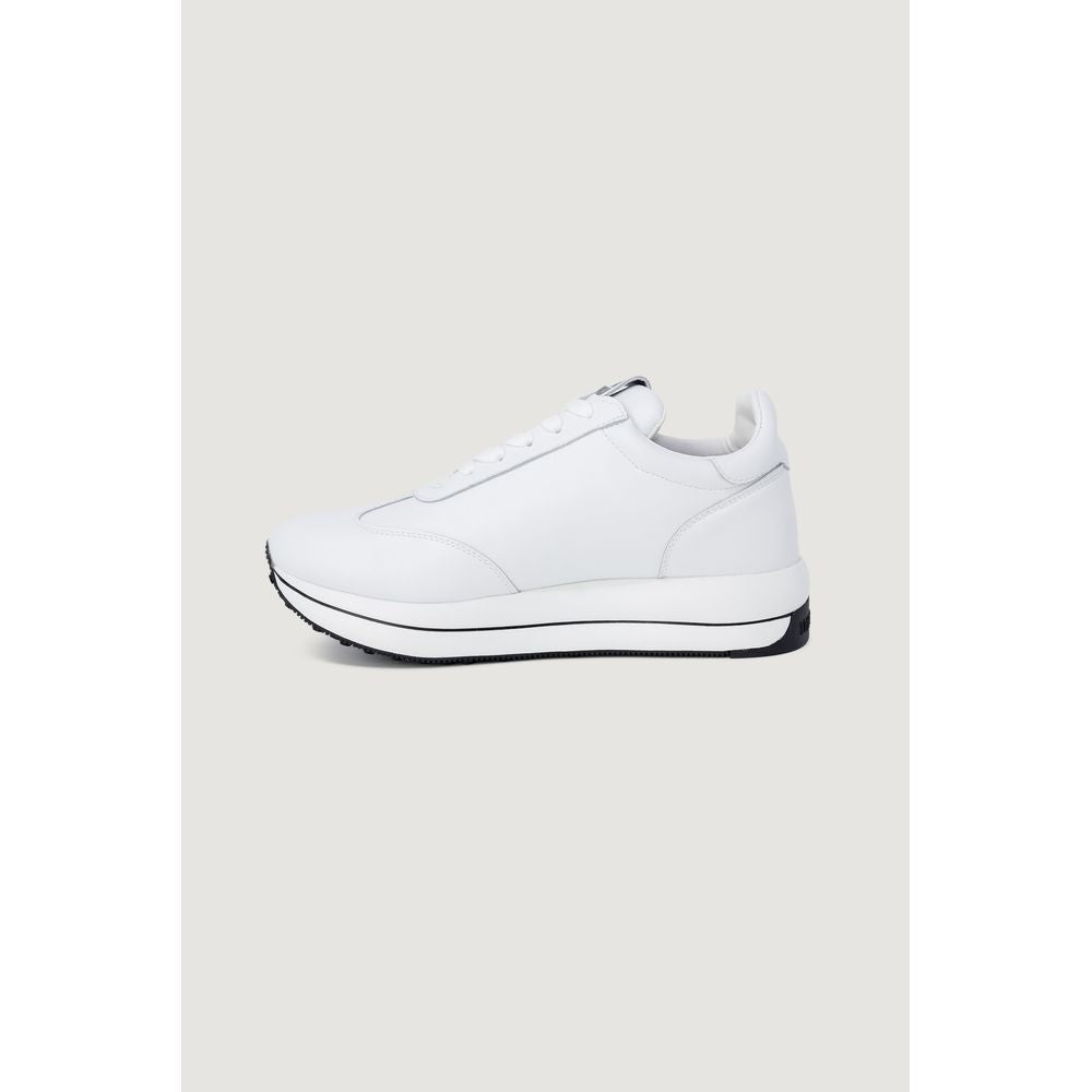 Love Moschino White Leather Low Top Sneakers Curated Luxury Accessories by Orvyn