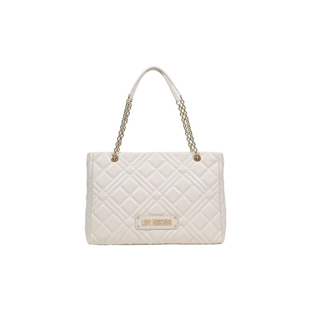 Love Moschino Beige Polyethylene Handbag Curated Luxury Accessories by Orvyn