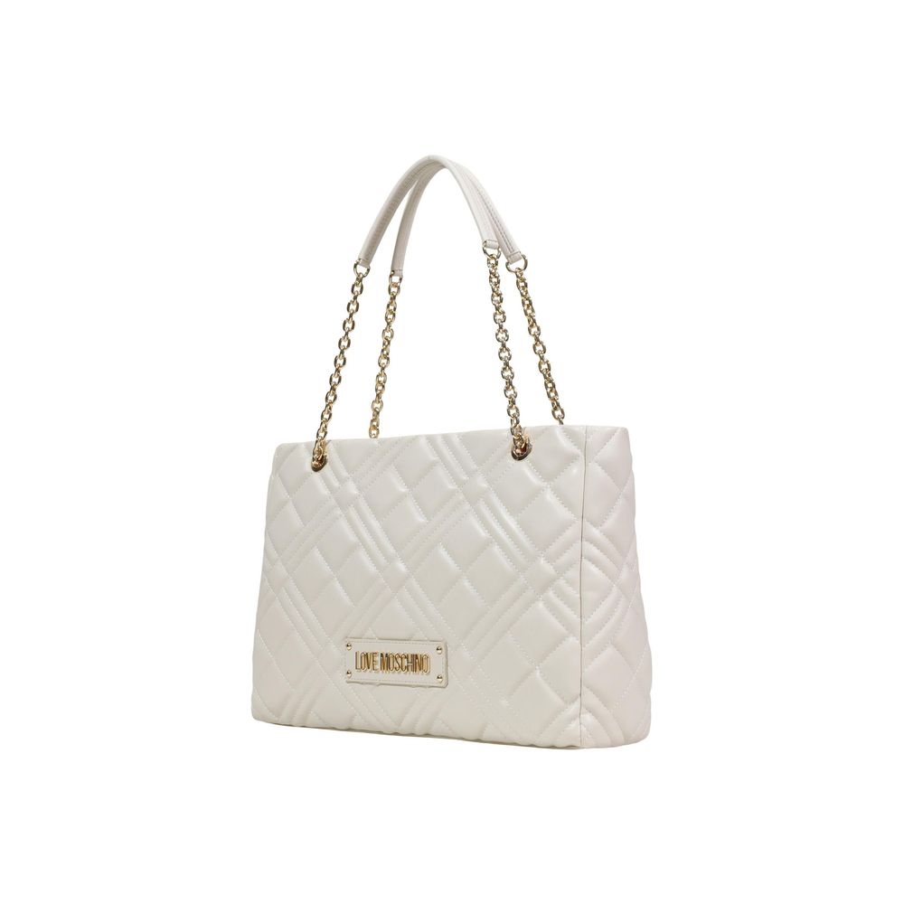 Love Moschino Beige Polyethylene Handbag Curated Luxury Accessories by Orvyn