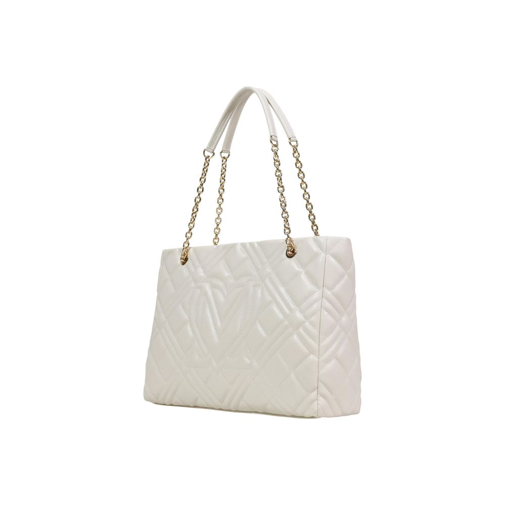 Love Moschino Beige Polyethylene Handbag Curated Luxury Accessories by Orvyn