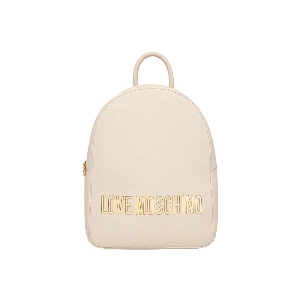 Love Moschino Beige Polyethylene Backpack Curated Luxury Accessories by Orvyn