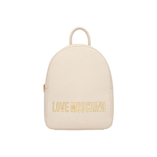Love Moschino Beige Polyethylene Backpack Curated Luxury Accessories by Orvyn
