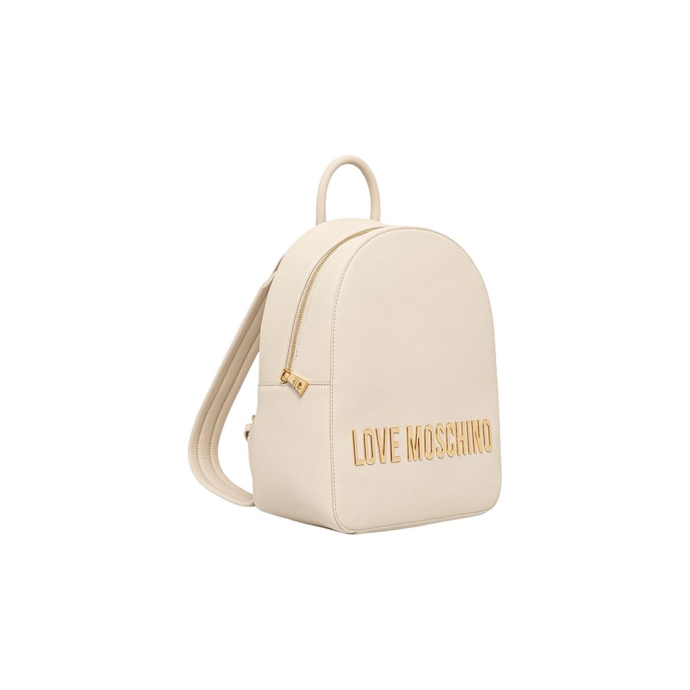 Love Moschino Beige Polyethylene Backpack Curated Luxury Accessories by Orvyn