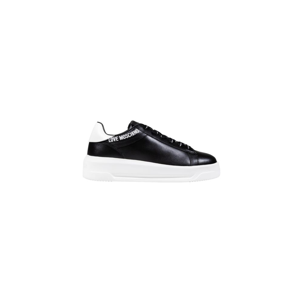 Love Moschino Black And White Synthetic Chunky Sneakers Curated Luxury Accessories by Orvyn