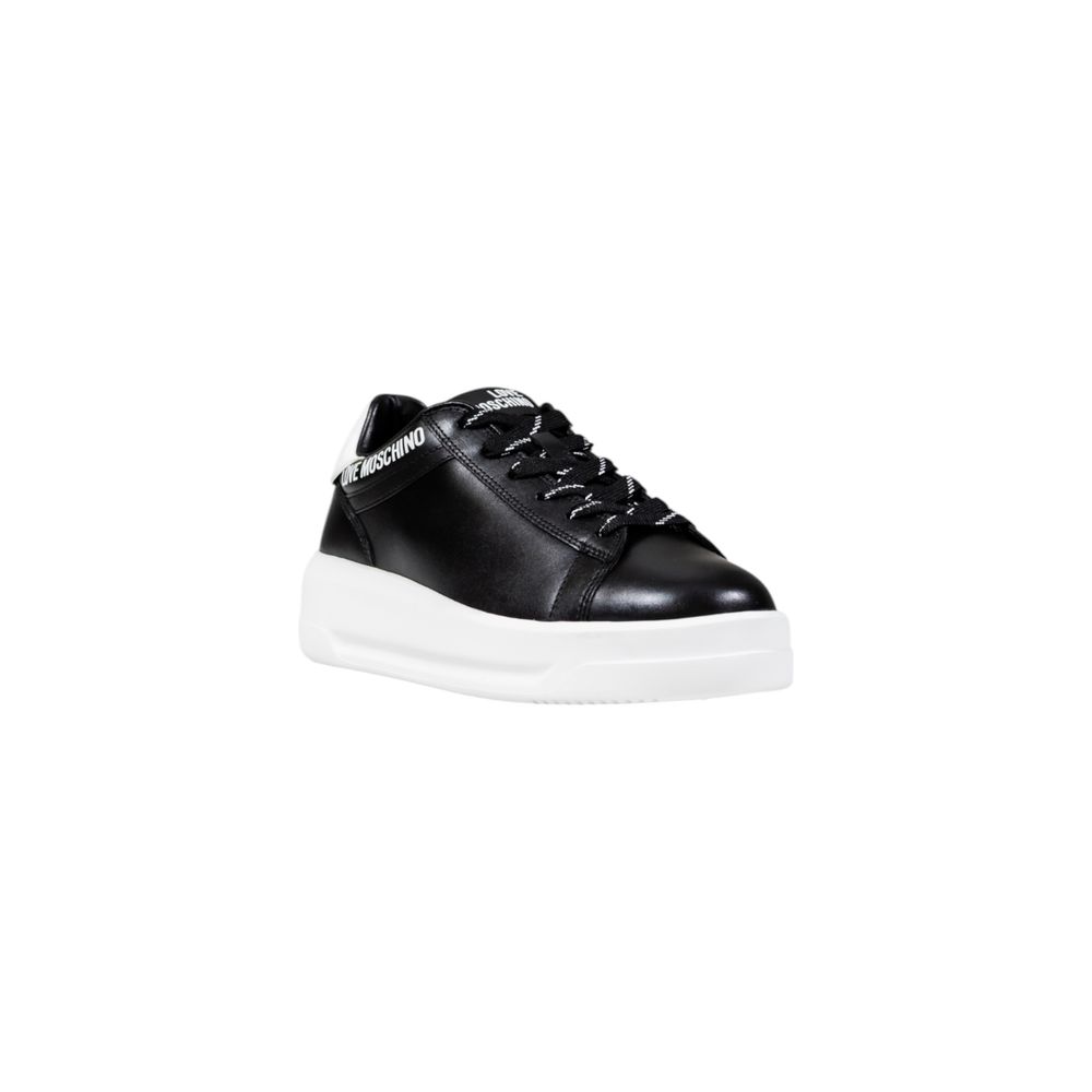 Love Moschino Black And White Synthetic Chunky Sneakers Curated Luxury Accessories by Orvyn