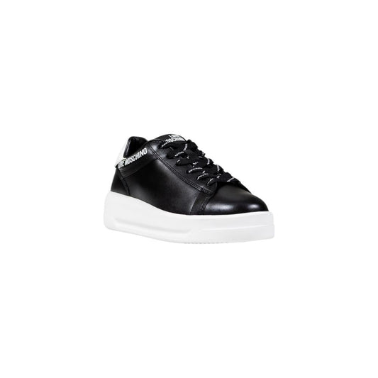 Love Moschino Black And White Synthetic Chunky Sneakers Curated Luxury Accessories by Orvyn