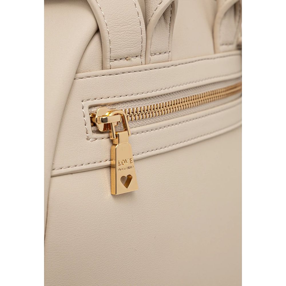 Love Moschino Beige Polyethylene Backpack Curated Luxury Accessories by Orvyn