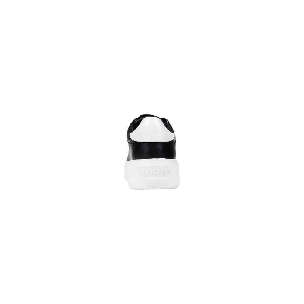 Love Moschino Black And White Synthetic Chunky Sneakers Curated Luxury Accessories by Orvyn