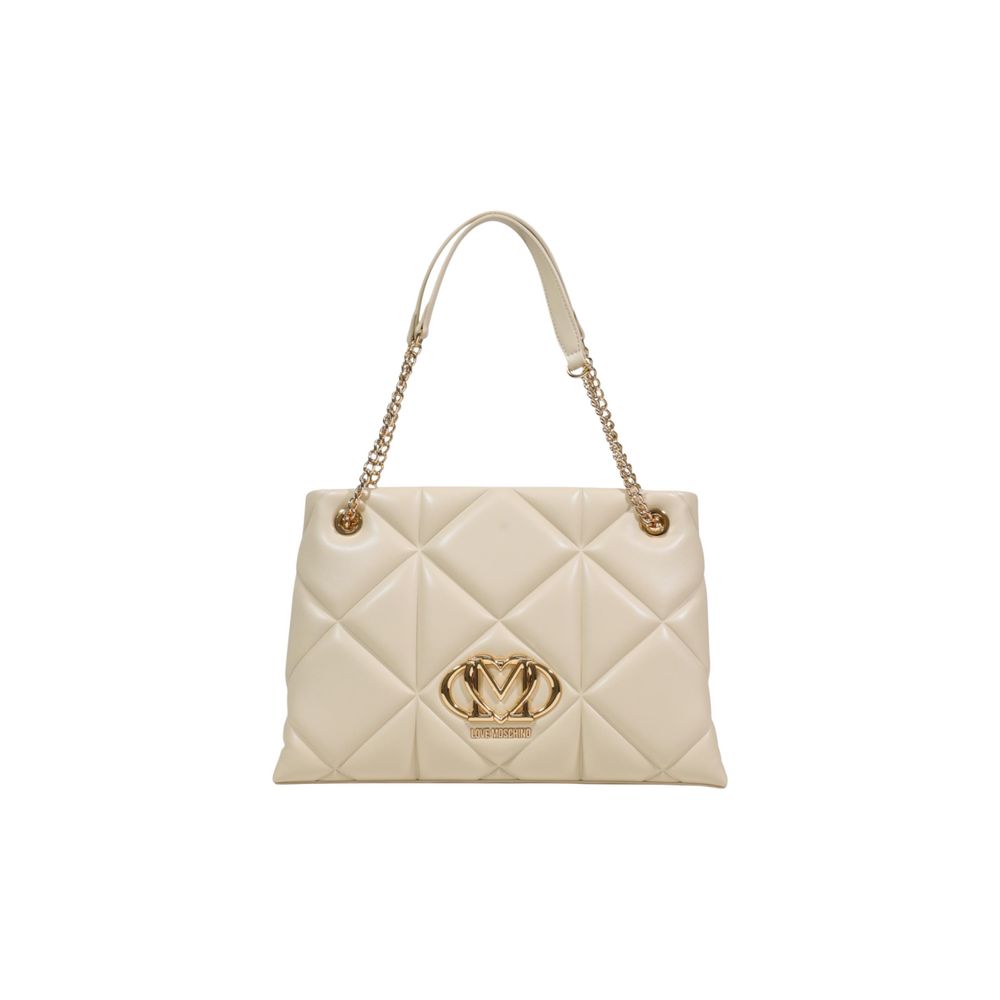 Love Moschino Beige Artificial Leather Handbag Curated Luxury Accessories by Orvyn