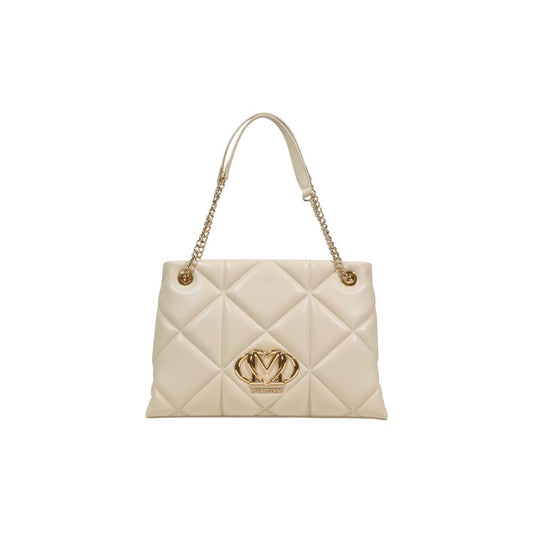 Love Moschino Beige Artificial Leather Handbag Curated Luxury Accessories by Orvyn