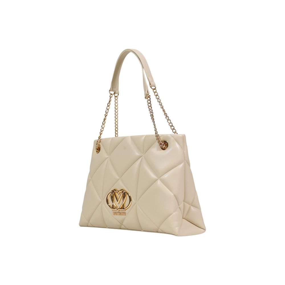 Love Moschino Beige Artificial Leather Handbag Curated Luxury Accessories by Orvyn