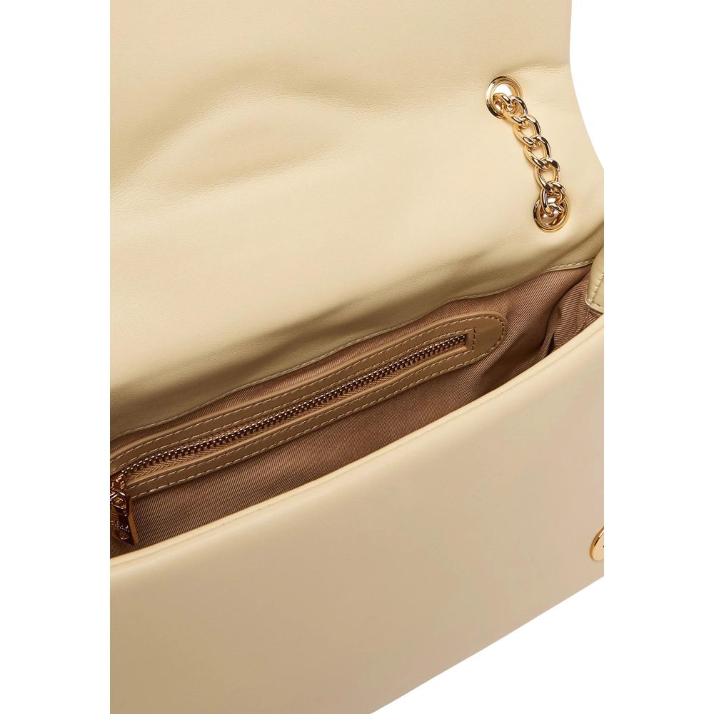 Love Moschino Beige Artificial Leather Handbag Curated Luxury Accessories by Orvyn