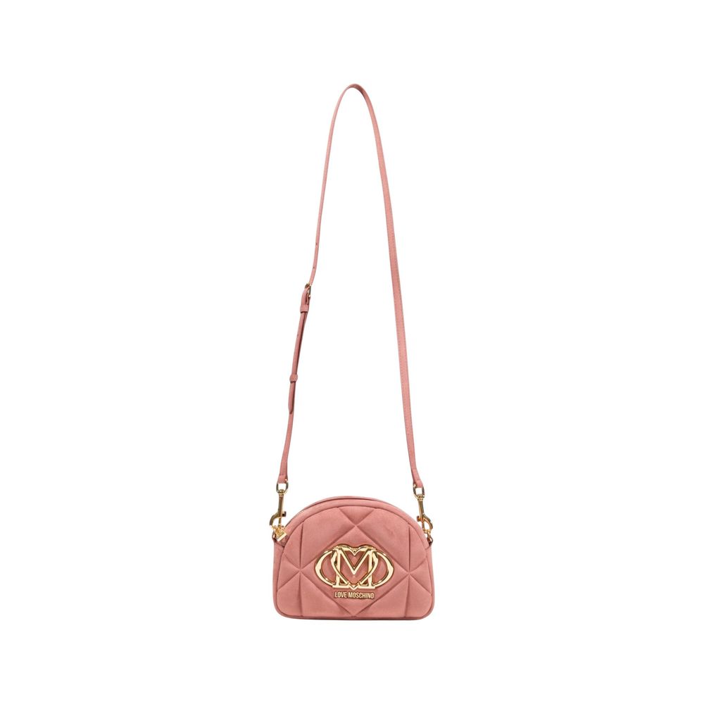 Love Moschino Pink Suede Leather Handbag Curated Luxury Accessories by Orvyn