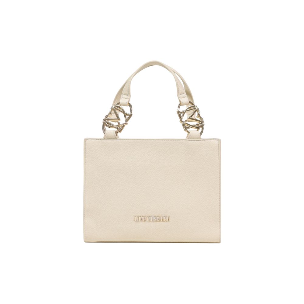 Love Moschino Beige Polyethylene Handbag Curated Luxury Accessories by Orvyn