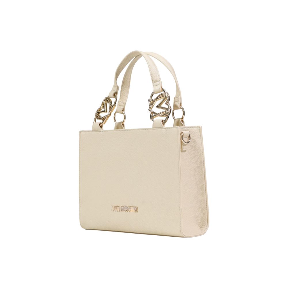 Love Moschino Beige Polyethylene Handbag Curated Luxury Accessories by Orvyn