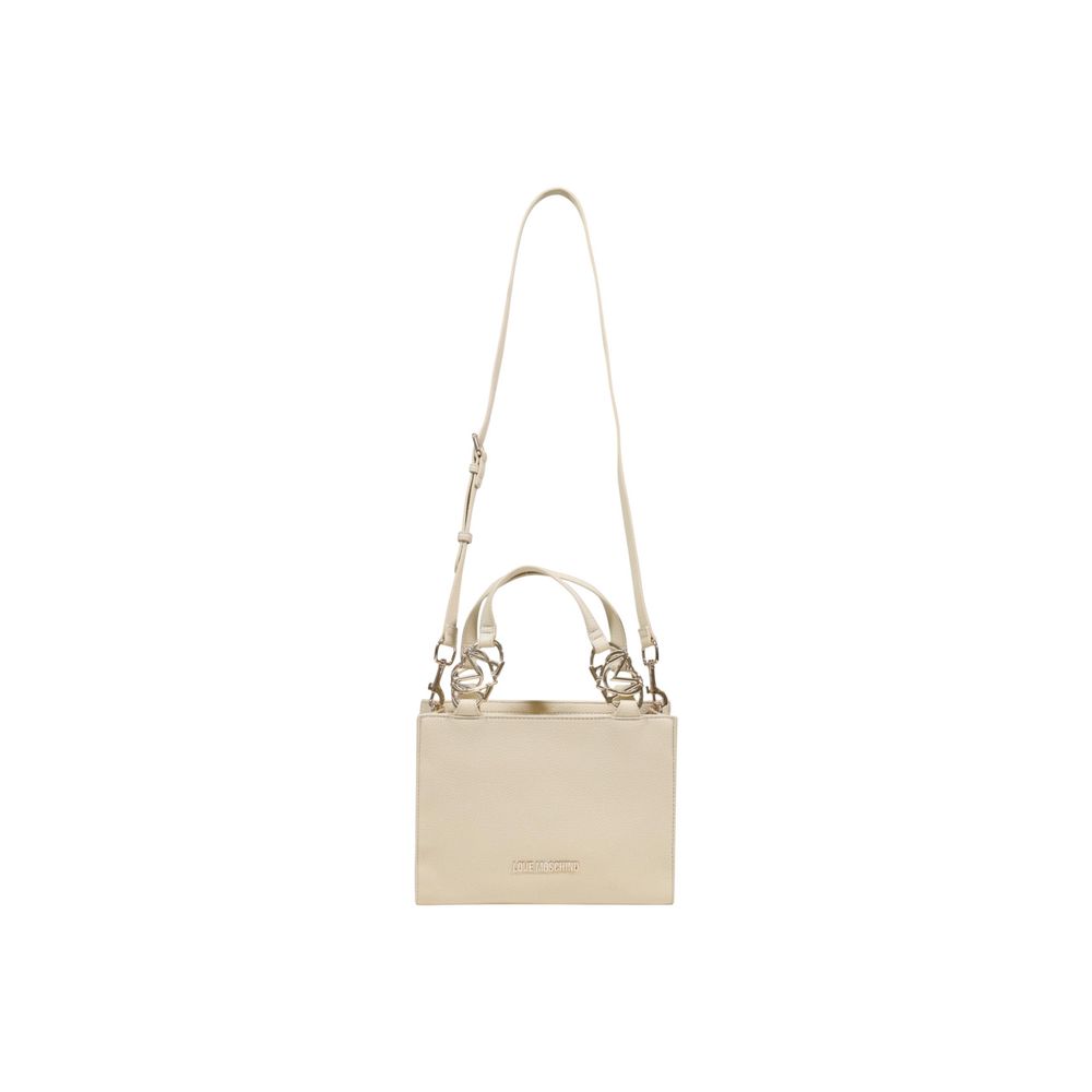 Love Moschino Beige Polyethylene Handbag Curated Luxury Accessories by Orvyn