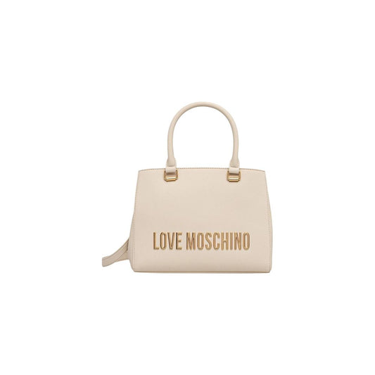 Love Moschino Beige Polyethylene Handbag Curated Luxury Accessories by Orvyn