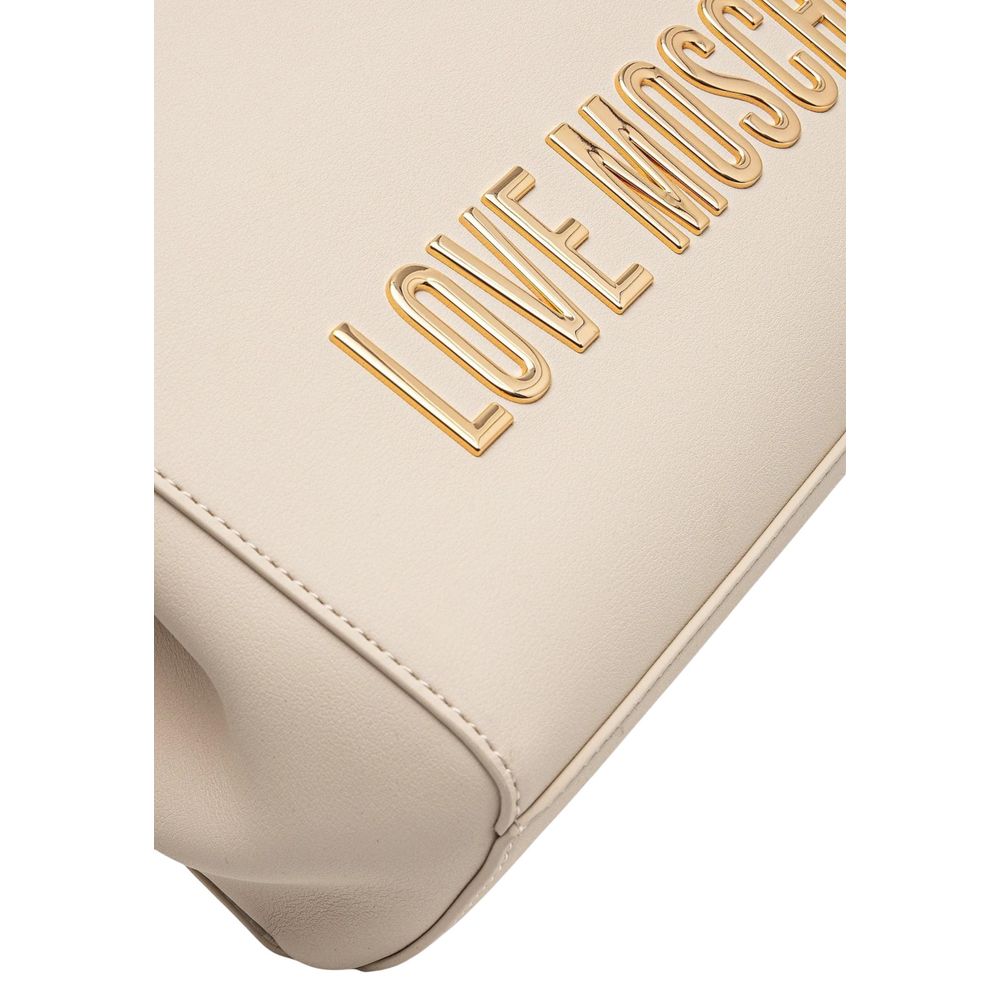 Love Moschino Beige Polyethylene Handbag Curated Luxury Accessories by Orvyn