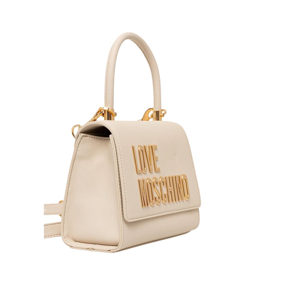Love Moschino Beige Polyethylene Handbag Curated Luxury Accessories by Orvyn