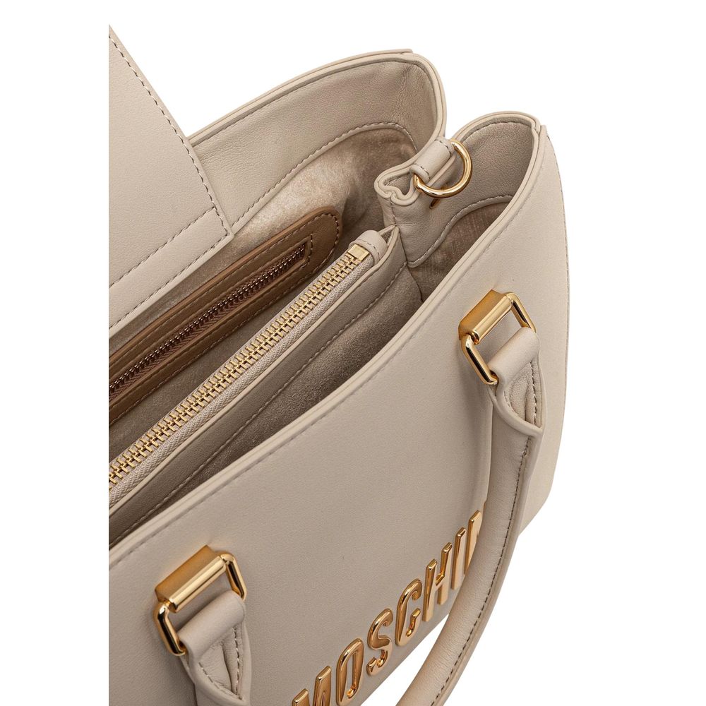 Love Moschino Beige Polyethylene Handbag Curated Luxury Accessories by Orvyn