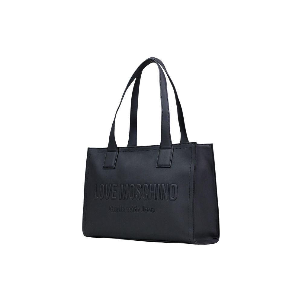 Love Moschino Black Polyethylene Handbag Curated Luxury Accessories by Orvyn