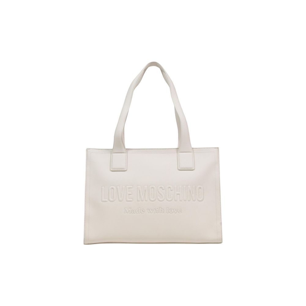 Love Moschino Beige Polyethylene Handbag Curated Luxury Accessories by Orvyn