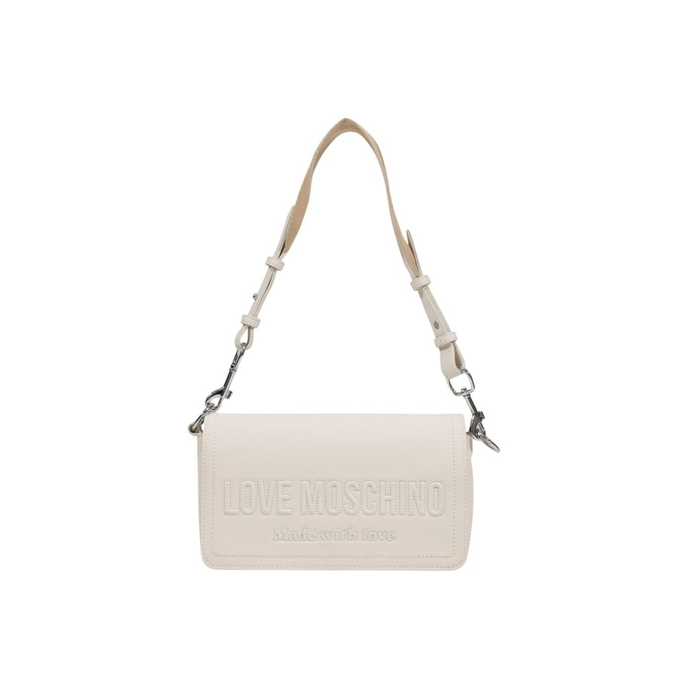 Love Moschino Beige Polyethylene Handbag Curated Luxury Accessories by Orvyn