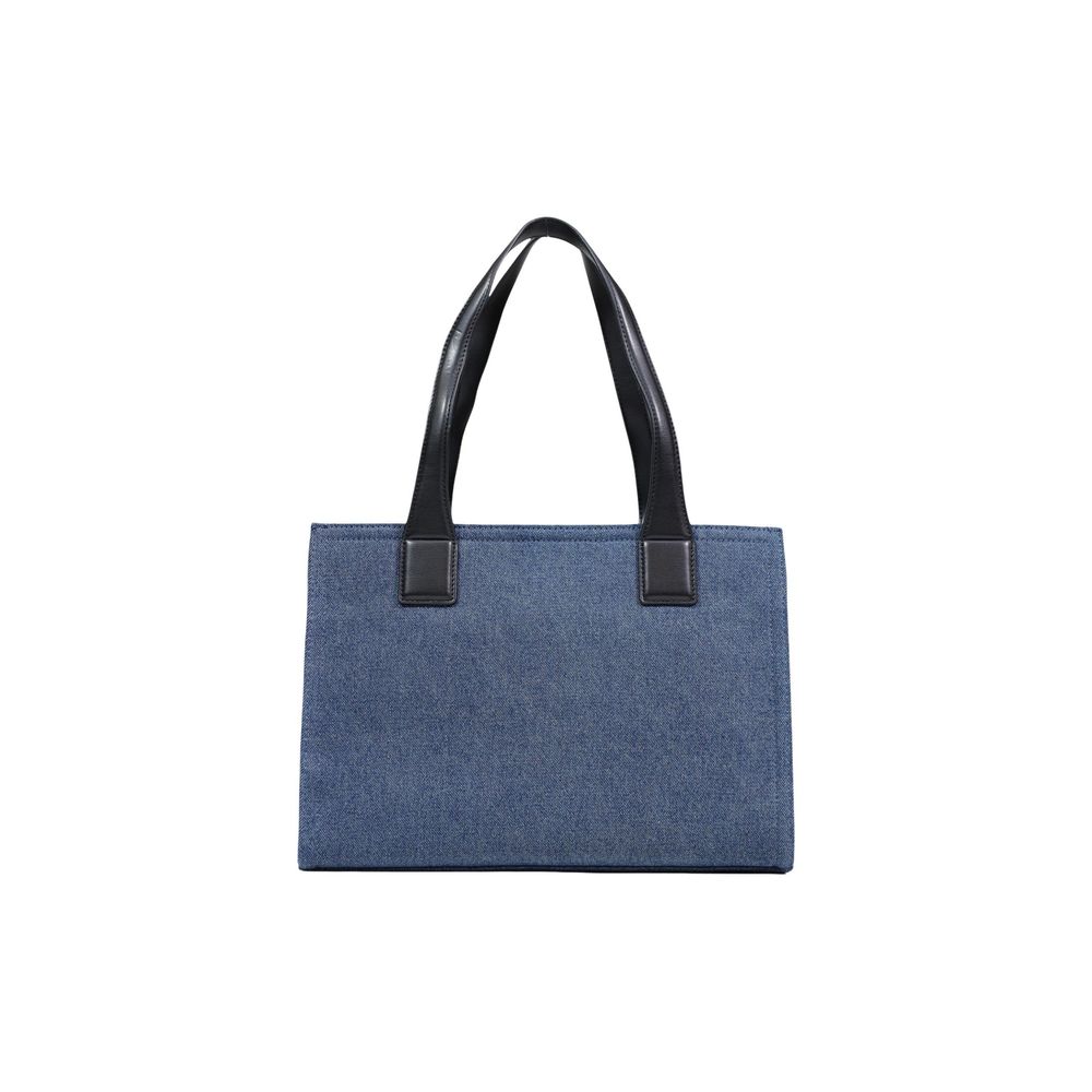 Love Moschino Blue Cotton Handbag Curated Luxury Accessories by Orvyn
