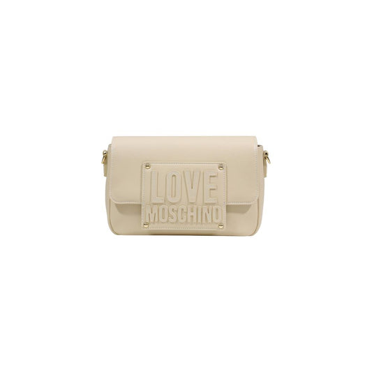 Love Moschino Cream Polyethylene Handbag Curated Luxury Accessories by Orvyn