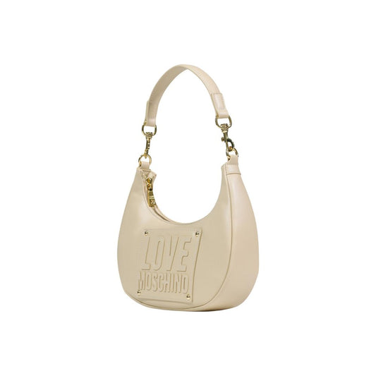 Love Moschino Cream Polyethylene Handbag Curated Luxury Accessories by Orvyn