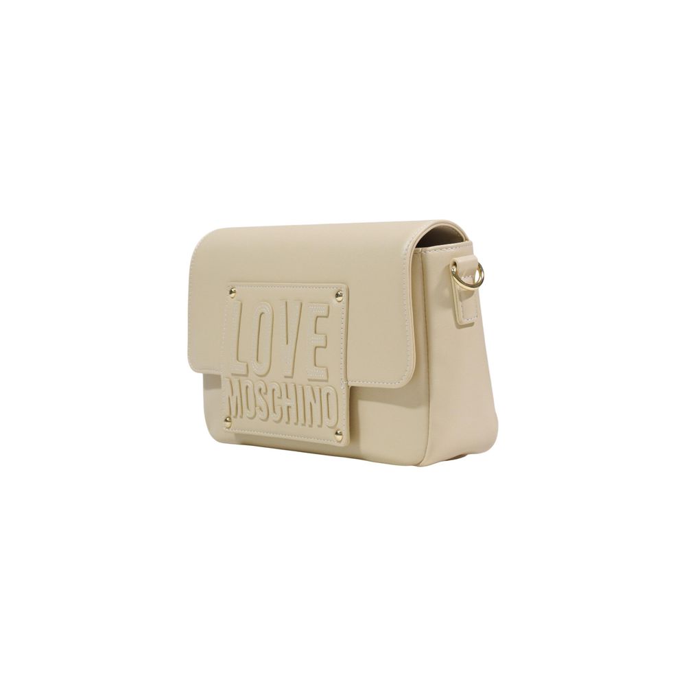 Love Moschino Cream Polyethylene Handbag Curated Luxury Accessories by Orvyn