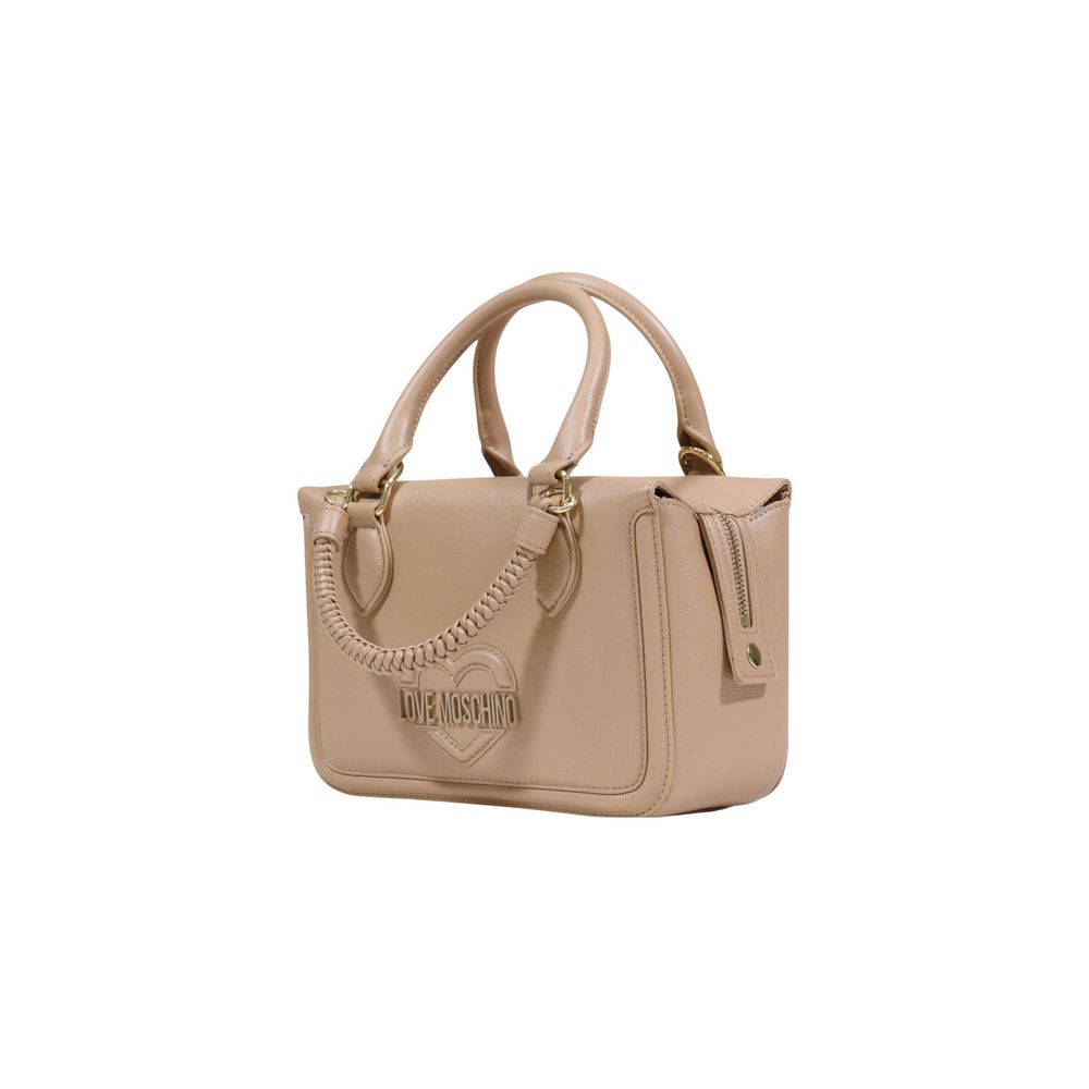 Love Moschino Beige Polyethylene Handbag Curated Luxury Accessories by Orvyn
