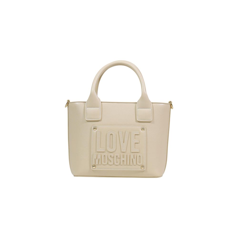 Love Moschino Cream Polyethylene Handbag Curated Luxury Accessories by Orvyn