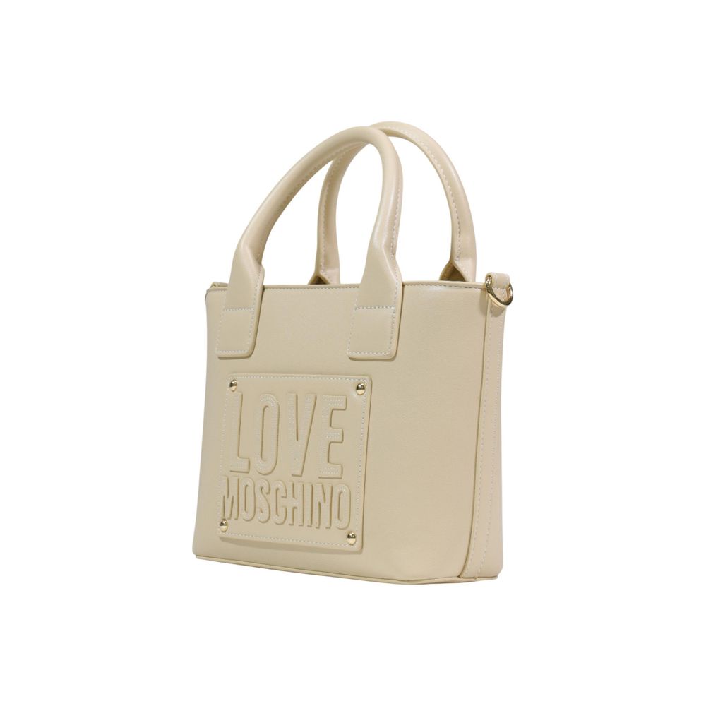 Love Moschino Cream Polyethylene Handbag Curated Luxury Accessories by Orvyn