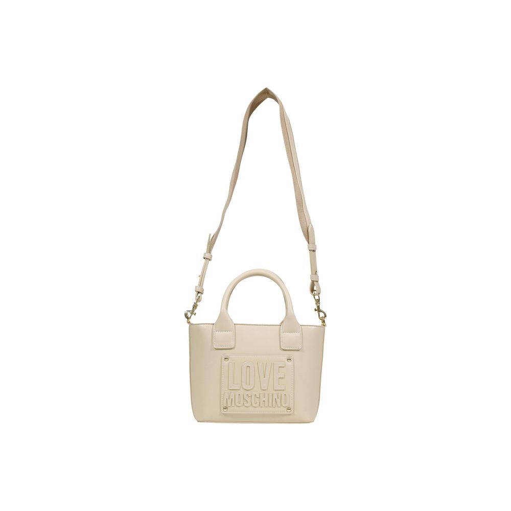 Love Moschino Cream Polyethylene Handbag Curated Luxury Accessories by Orvyn