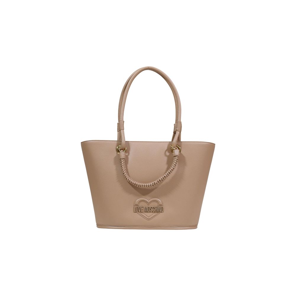 Love Moschino Beige Polyethylene Handbag Curated Luxury Accessories by Orvyn