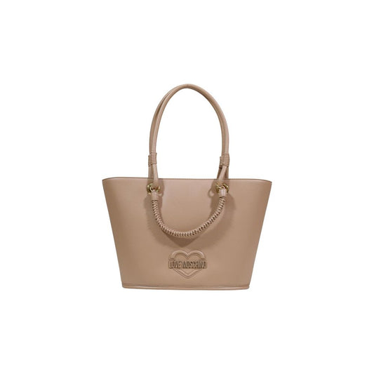 Love Moschino Beige Polyethylene Handbag Curated Luxury Accessories by Orvyn