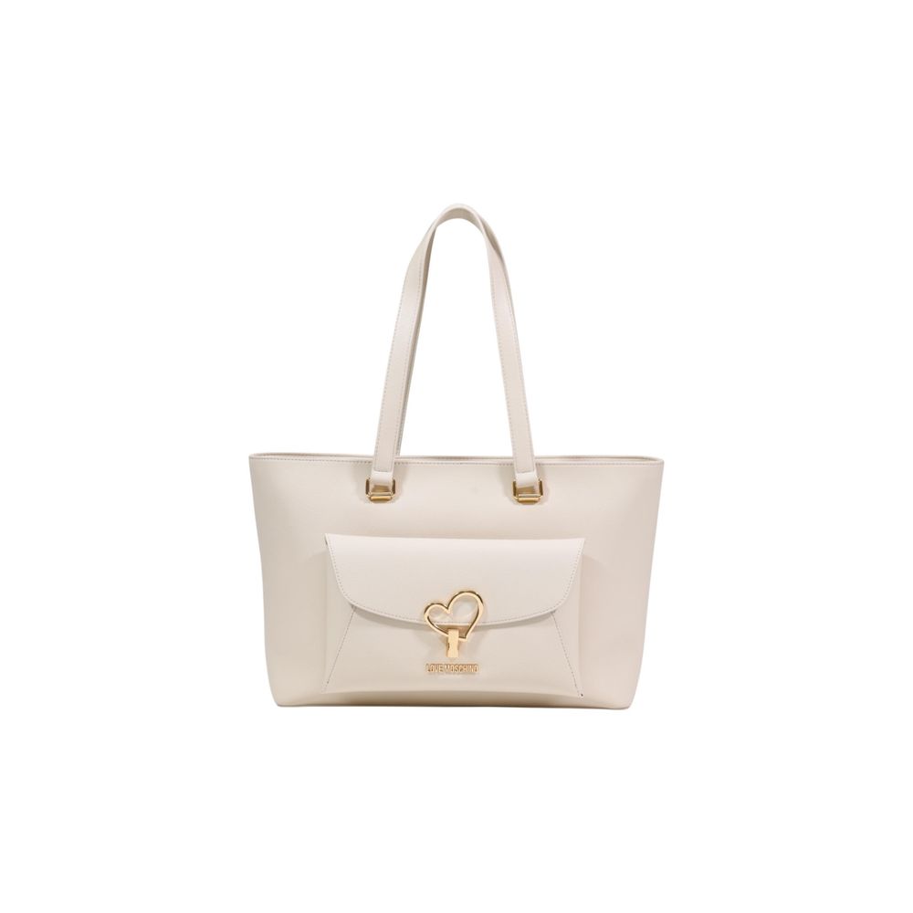 Love Moschino Beige Polyethylene Handbag Curated Luxury Accessories by Orvyn