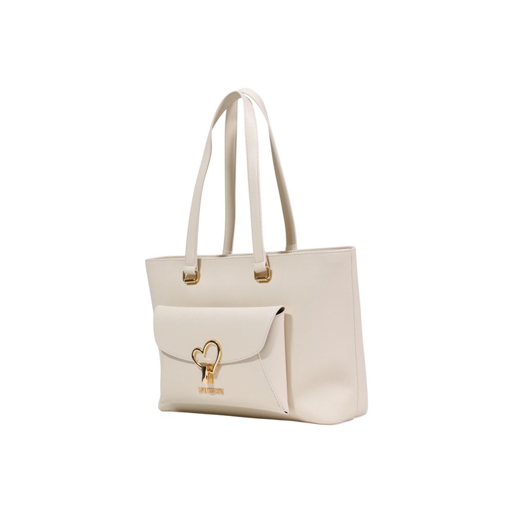 Love Moschino Beige Polyethylene Handbag Curated Luxury Accessories by Orvyn