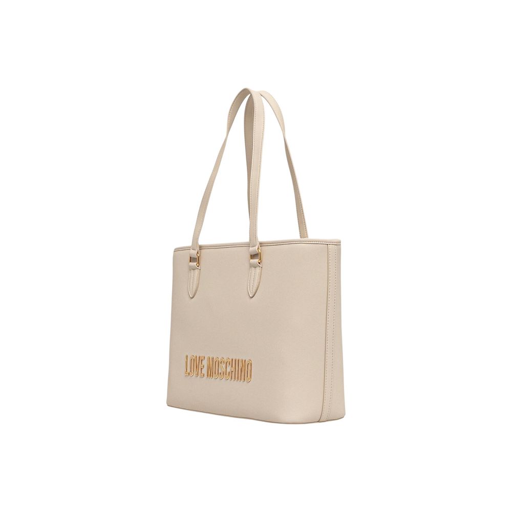 Love Moschino Beige Polyethylene Handbag Curated Luxury Accessories by Orvyn