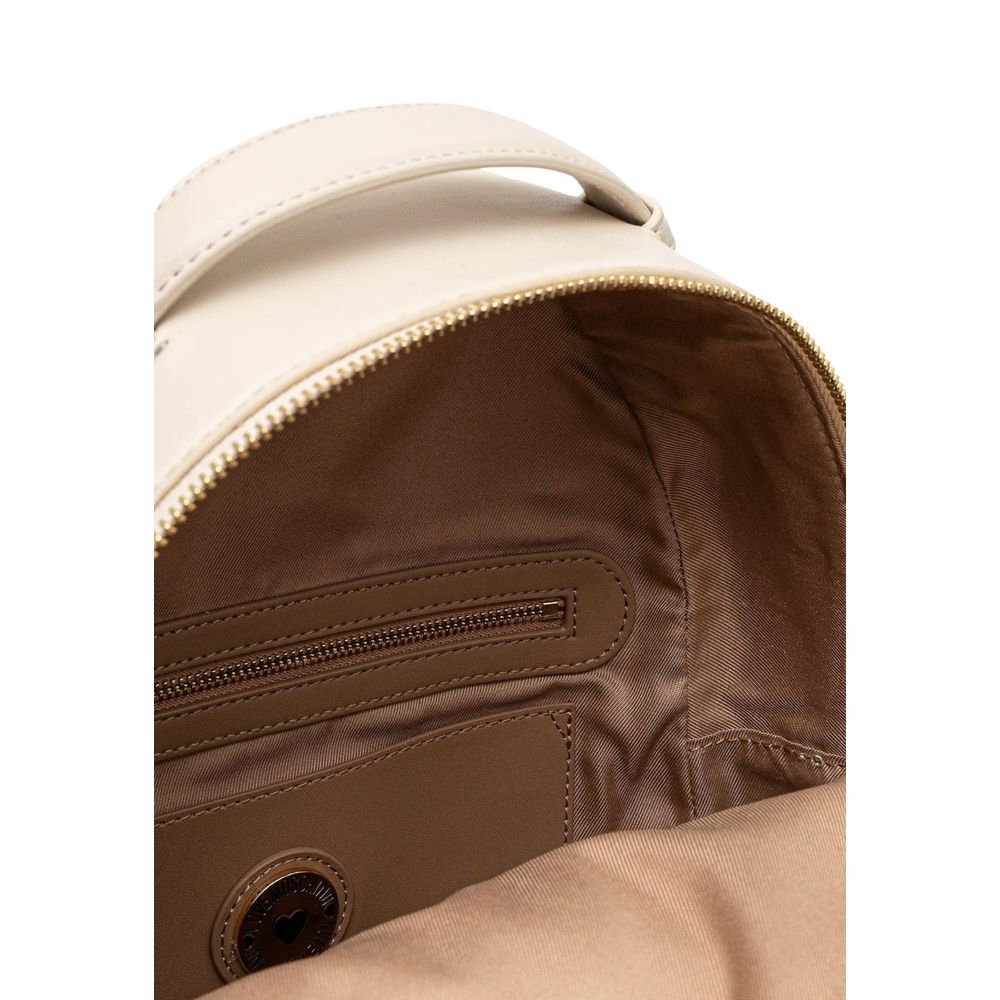 Love Moschino Beige Polyethylene Backpack Curated Luxury Accessories by Orvyn