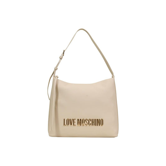 Love Moschino Beige Polyethylene Handbag Curated Luxury Accessories by Orvyn