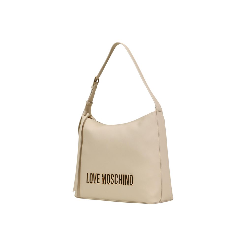 Love Moschino Beige Polyethylene Handbag Curated Luxury Accessories by Orvyn