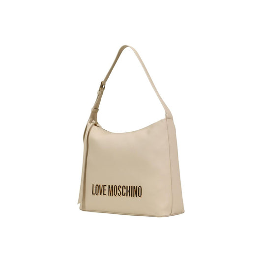 Love Moschino Beige Polyethylene Handbag Curated Luxury Accessories by Orvyn
