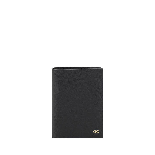 Ferragamo Black Calf Leather Bos Taurus Wallet Curated Luxury Accessories by Orvyn