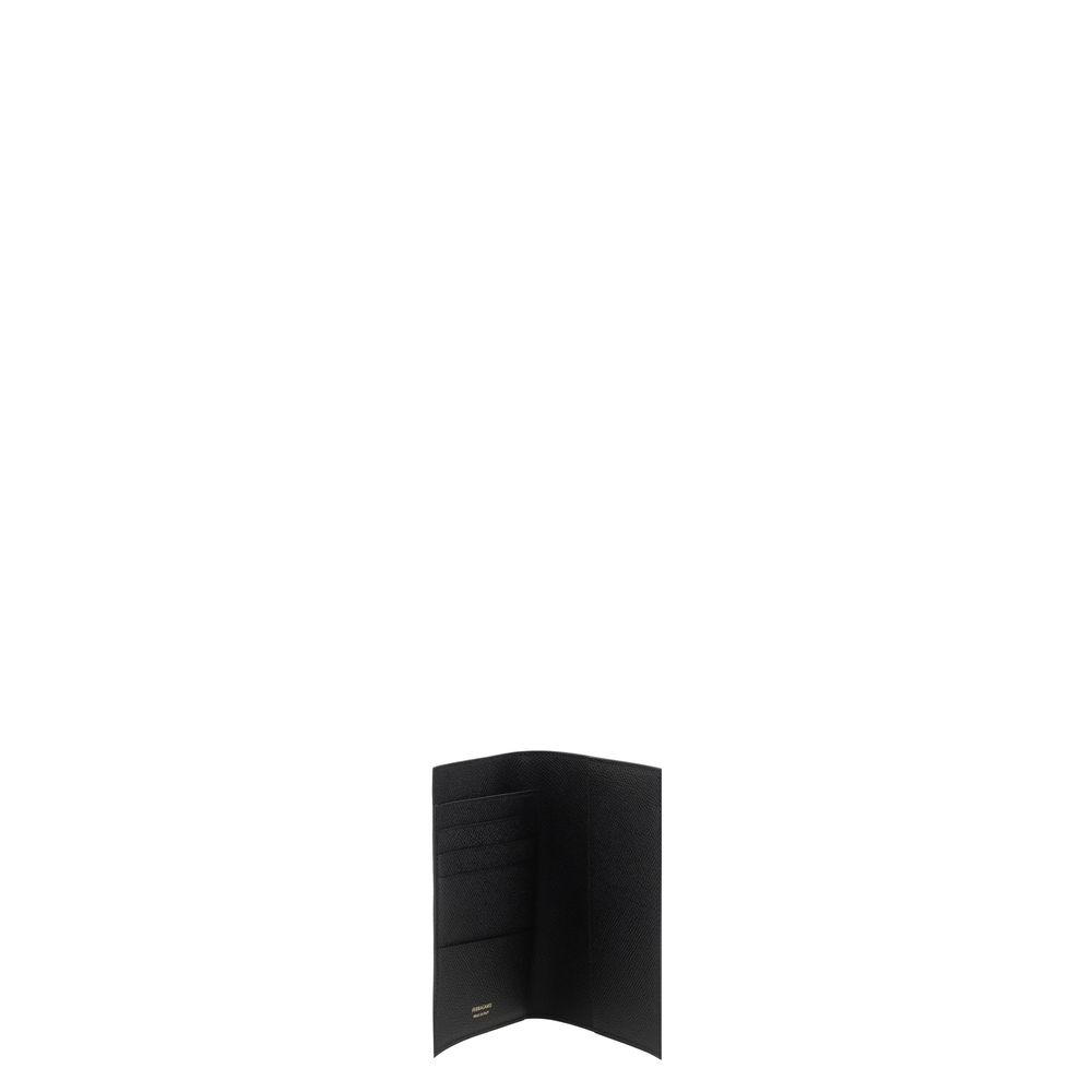 Ferragamo Black Calf Leather Bos Taurus Wallet Curated Luxury Accessories by Orvyn