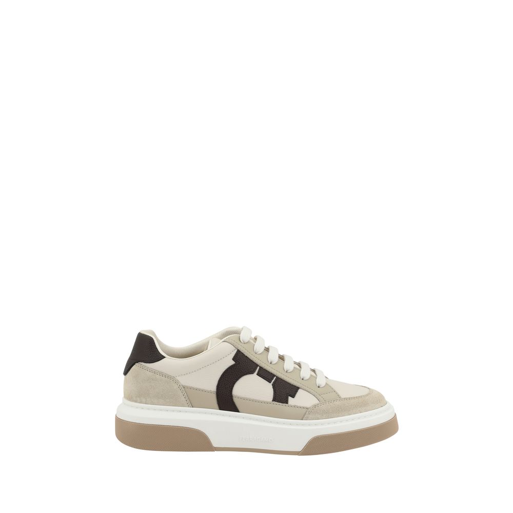 Ferragamo Multicolor Calf Leather Bos Taurus Platform Sneakers Curated Luxury Accessories by Orvyn