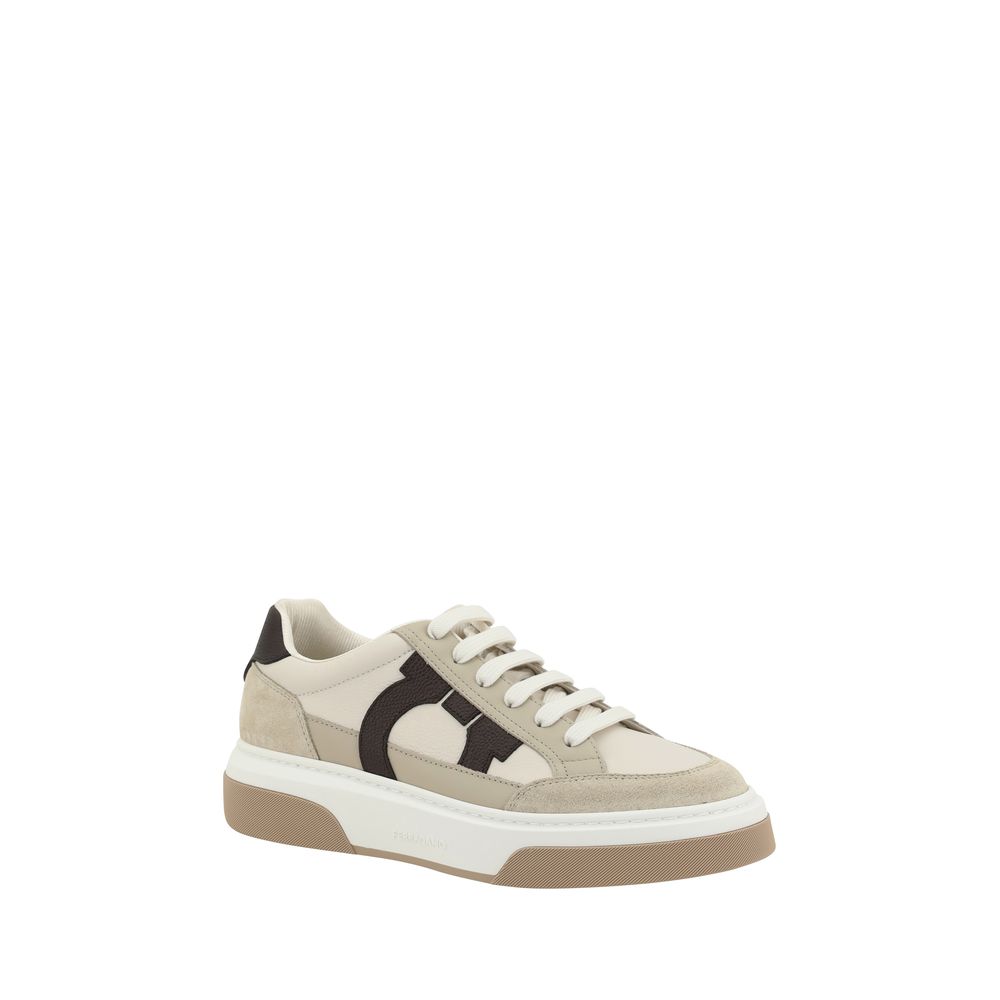 Ferragamo Multicolor Calf Leather Bos Taurus Platform Sneakers Curated Luxury Accessories by Orvyn