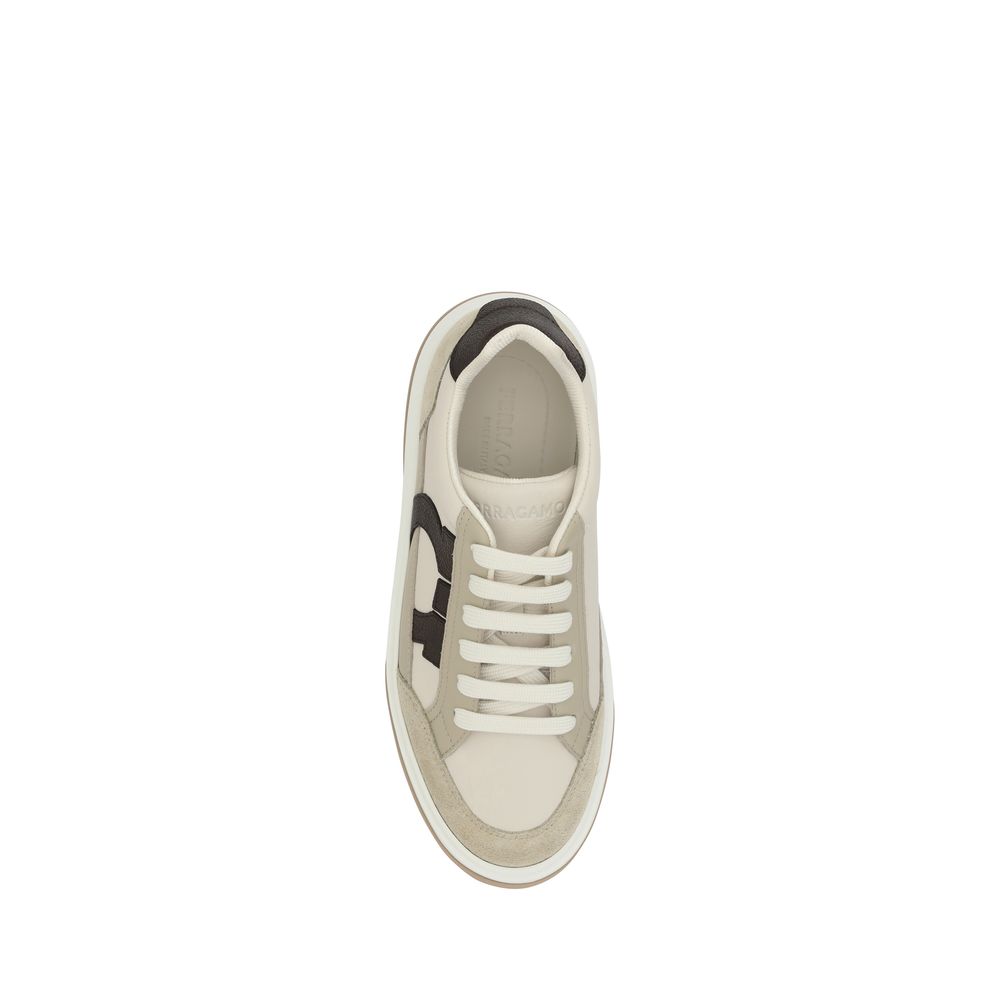 Ferragamo Multicolor Calf Leather Bos Taurus Platform Sneakers Curated Luxury Accessories by Orvyn